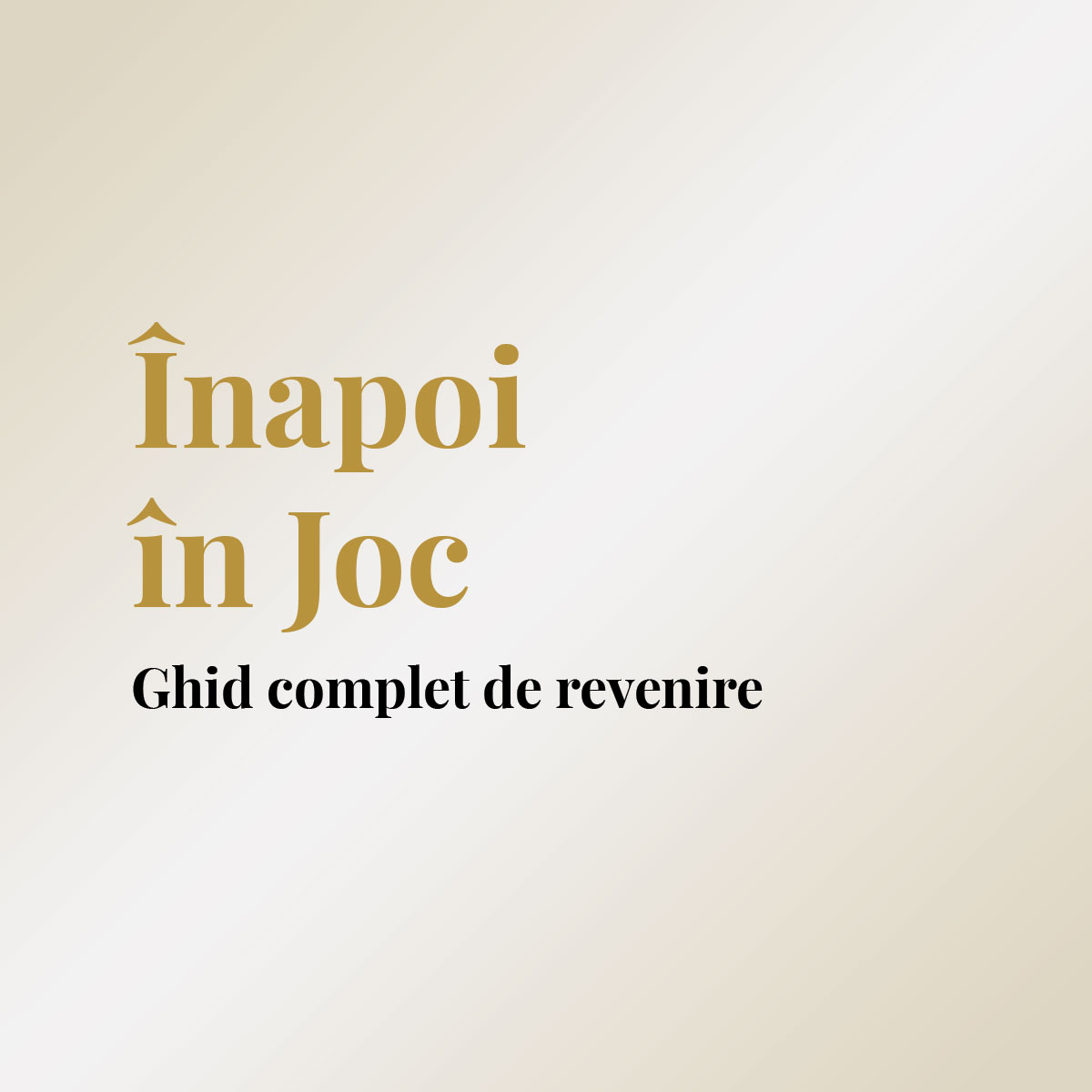 Înapoi în Joc